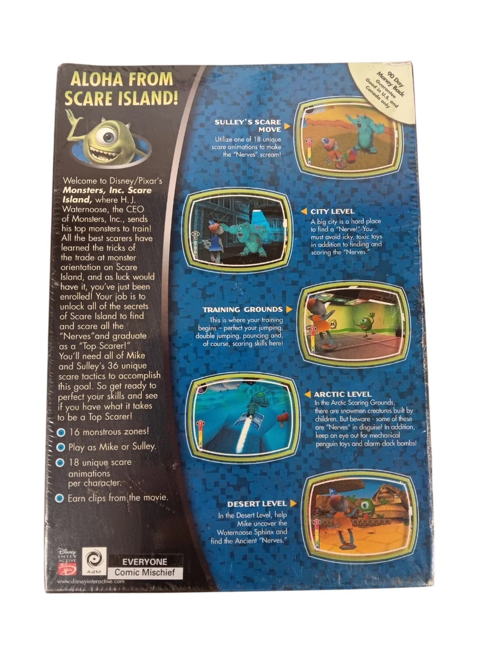 Sealed Disney Monsters, Inc. Scare Island PC Game — Win 95, 98 & XP